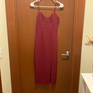 Broken Spell MIDI Dress Red